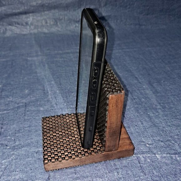 "New" Handmade Wood Desk/Tabletop Holder for Any Cell Phone Video Chat / Bedside - Picture 5 of 12